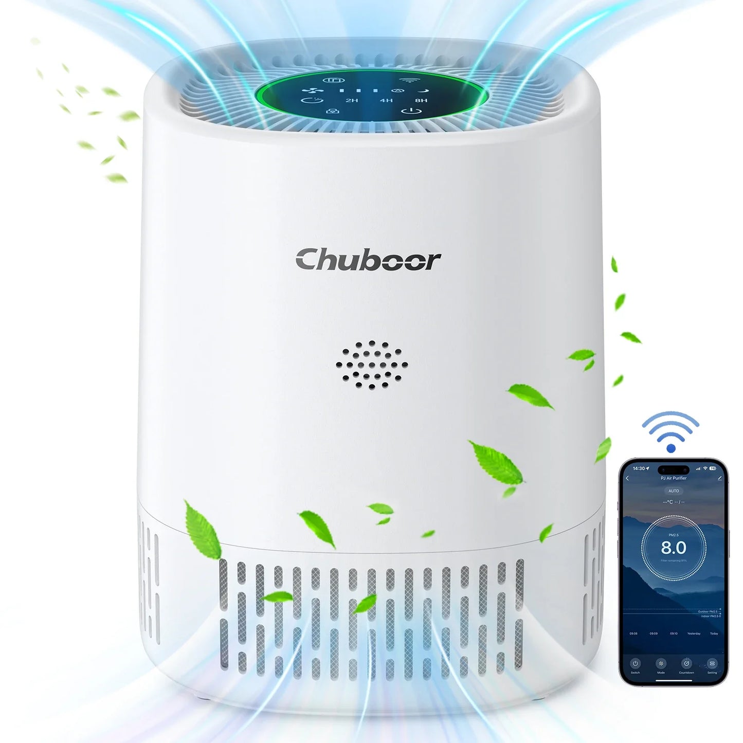 Air Purifier for Bedroom Home with HEPA Filter Smoke Allergies Pet Odor Dust