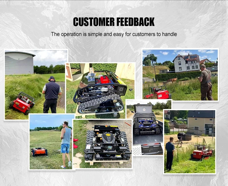 Self-Propelled Remote-Control Lawn Mower 550mm, UpTrend Deals, red tracked mower on Tampa Home & Garden Store