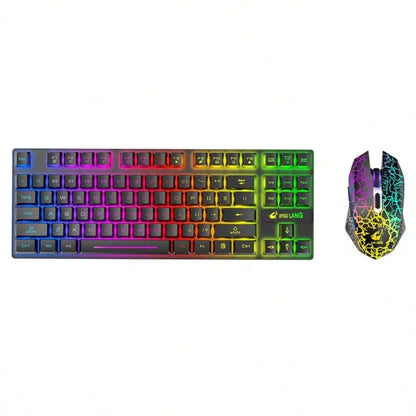 Free Wolf T87 wireless keyboard and mouse set by FLIPSTYLEZLLC with RGB backlighting 2-piece on Tampa Home & Garden Store