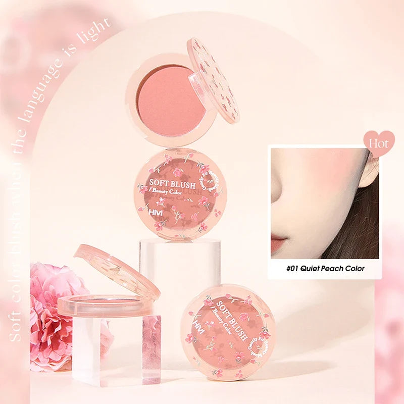 Makeup kit 8Pcs lipstick set in pink peach tones with soft blush rounds Silcy Skin on Tampa Home & Garden Store