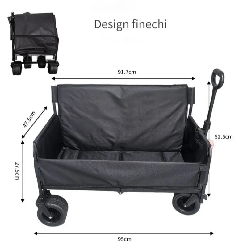 Durable Steel Outdoor Cart and Camping Trolley