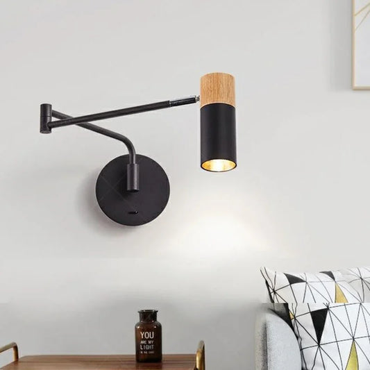 Modern Adjustable Wall Sconce Telescopic Reading Lamp Bedroom Living Room