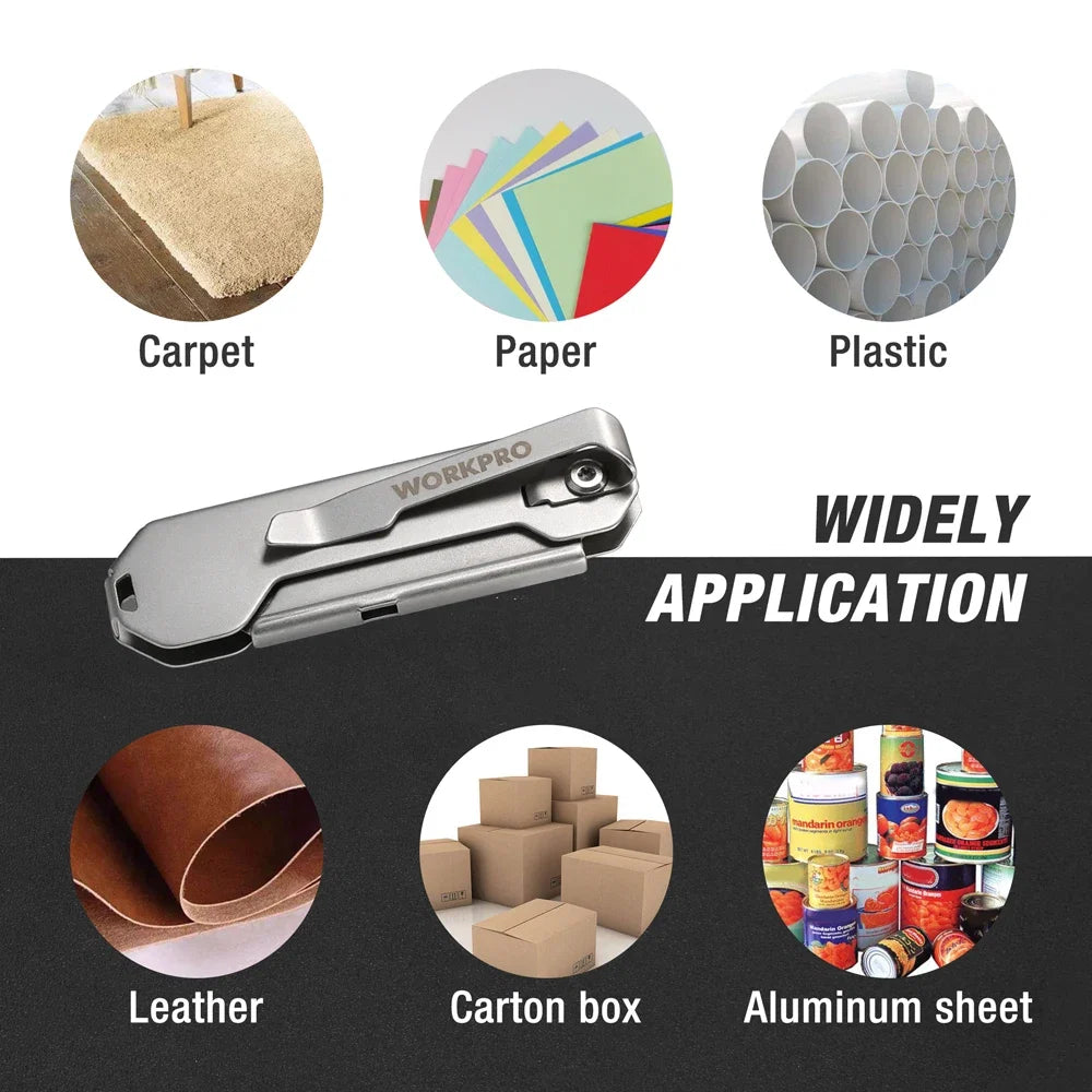 Workpro Stainless Folding Pocket Utility Knife