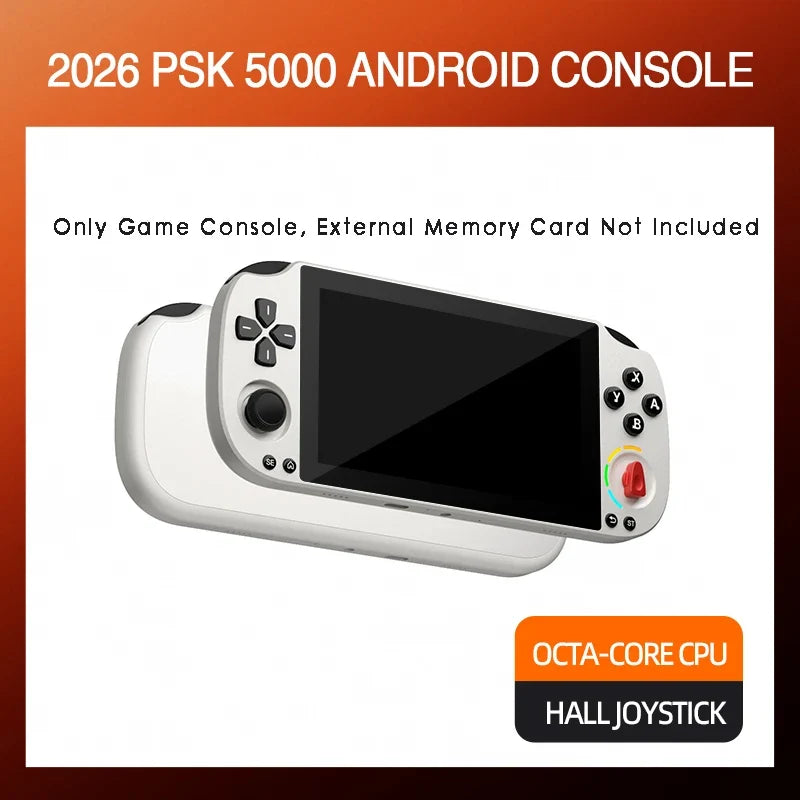 5.0 in FHD IPS handheld PSK5000 white with Xbox/Switch layout, Helio G85, 6+128GB Hall joystick on Tampa Home & Garden Store