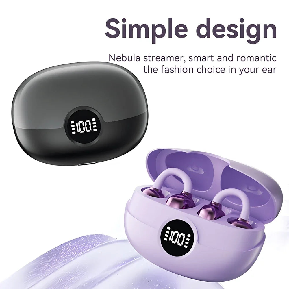 Wireless earphones in black and lavender cases, 9D surround, battery life FLIPSTYLEZLLC on Tampa Home & Garden Store