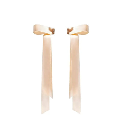 Butterfly Magnetic Hair Clip with peach satin ribbons, no-damage strong hold by Silcy Skin on Tampa Home & Garden Store