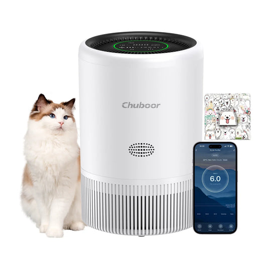 Smart Air Purifier with HEPA Filter App Control PM2.5 for Bedroom Pets Home - Tampa Home & Garden Store
