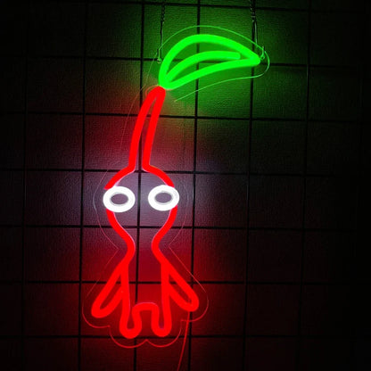 Game Led Neon Sign red chili with green leaf, USB powered wall decor for game rooms on Tampa Home & Garden Store