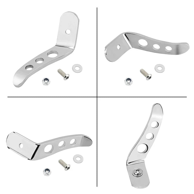 Stand Connector chrome motorcycle bracket with four holes by BikerZoneZ mounting hardware on Tampa Home & Garden Store
