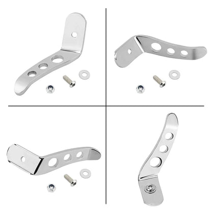 Stand Connector chrome motorcycle bracket with four holes by BikerZoneZ mounting hardware on Tampa Home & Garden Store