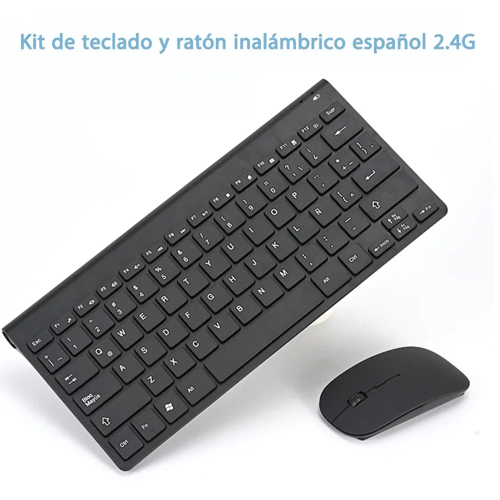 Black wireless 78-key Spanish keyboard and mouse set for PC gaming by FLIPSTYLEZLLC on Tampa Home & Garden Store