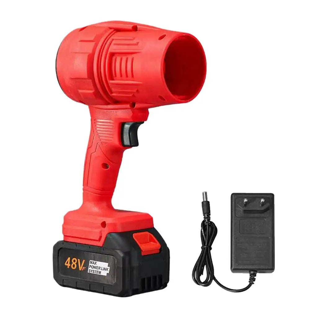 Cordless mini air blower handheld jet fan red with 48V battery pack by UpTrend Deals on Tampa Home & Garden Store