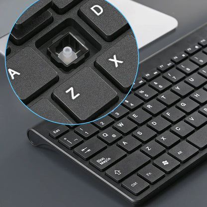 Black wireless 78-key gaming keyboard with a close-up of a missing keycap and switch on Tampa Home & Garden Store