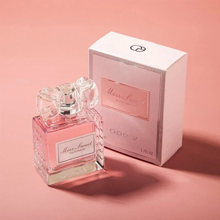 Miss Sweet perfume by Silcy Skin in pink glass bottle with crystal cap, 50ml eau de parfum on Tampa Home & Garden Store