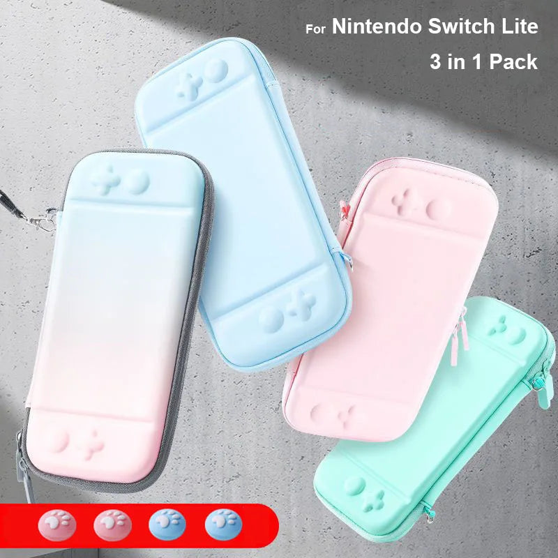 3 in 1 Switch Lite carrying bag set in pastel with cute thumb grip covers FLIPSTYLEZLLC on Tampa Home & Garden Store