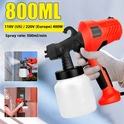 Portable electric paint sprayer handheld spray gun red with white reservoir UpTrend Deals on Tampa Home & Garden Store