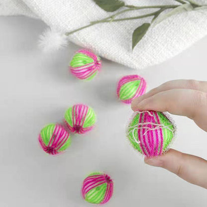 Stevvex laundry lint remover balls neon pink and lime green with mesh nets, set of 5 on Tampa Home & Garden Store