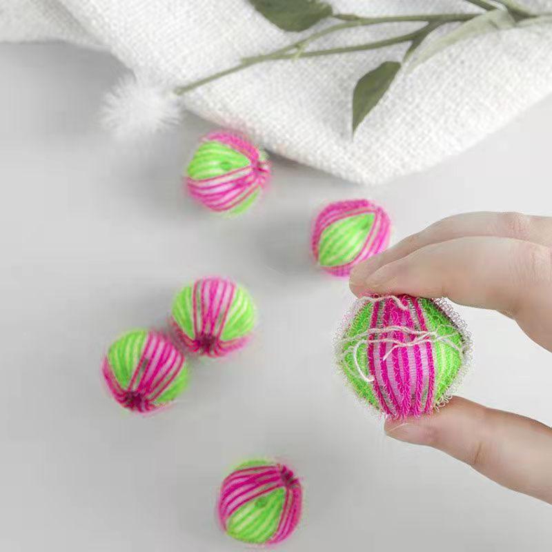 Pet hair remover laundry balls Stevvex neon pink lime green reusable lint catcher balls set of 5 on Tampa Home & Garden Store
