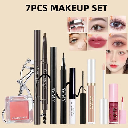 POPFEEL 7pc makeup set Silcy Skin with eyeshadow, eyeliner, foundation and lip gloss on Tampa Home & Garden Store