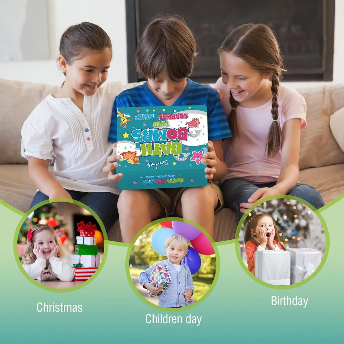 Bath Bombs for Kids with Surprise Inside 20-pack gift set by Silcy Skin on Tampa Home & Garden Store