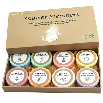 8-pack bath salt tablets in round tins with Mint and Vanilla scents on Tampa Home & Garden Store