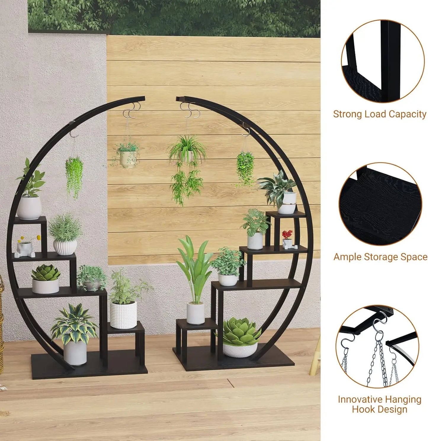 5 Tier Metal Plant Stand for Home and Garden