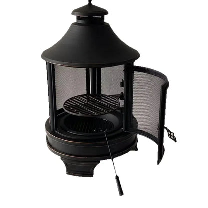 Outdoor large charcoal grill by FLIPSTYLEZLLC with vented hood and mesh door on Tampa Home & Garden Store