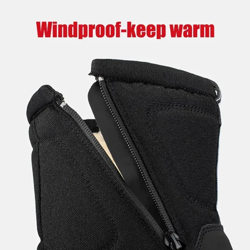 Men's Winter Snow Boots UpTrend, black fabric upper with zip closure and insulation on Tampa Home & Garden Store