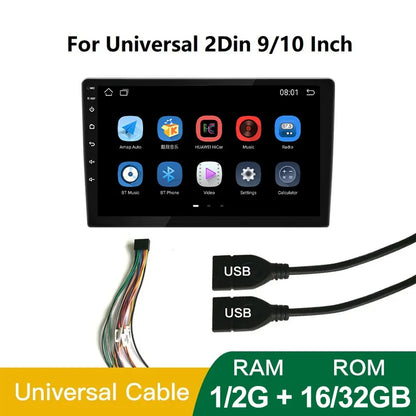 Car touch screen display 7/9/10 inch black UpTrend Deals 2Din USB cables RAM 1/2G ROM 16/32GB on Tampa Home & Garden Store