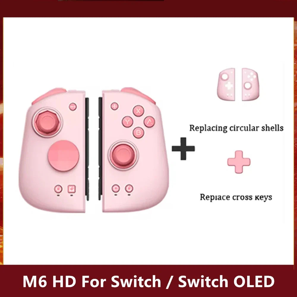 MOBAPAD M6 HD Gemini 2 pink gamepad Joypad pair with left/right grip handles for Switch on Tampa Home & Garden Store