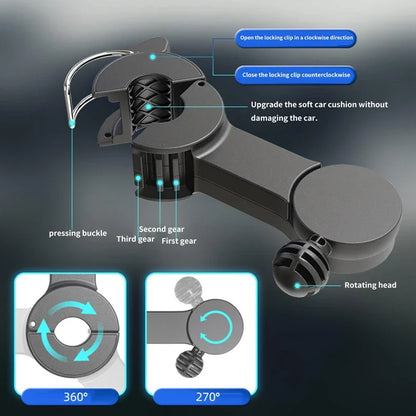 Portable Dual-Head USB Fan for Car with 360° Rotation & 3 Speed Settings for Ultimate Comfort