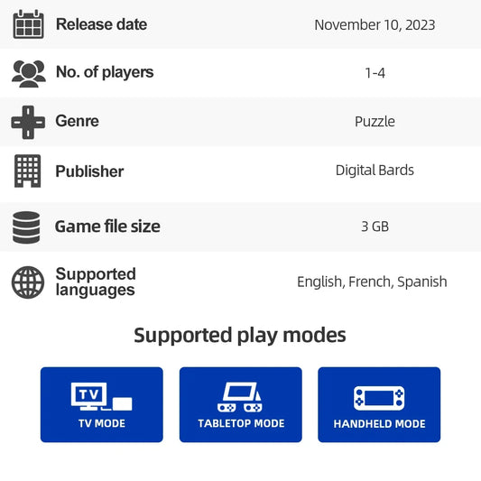 60-In-1 Nintendo Switch game collection by FLIPSTYLEZLLC 3 GB, puzzle, TV/Tabletop/Handheld modes on Tampa Home & Garden Store