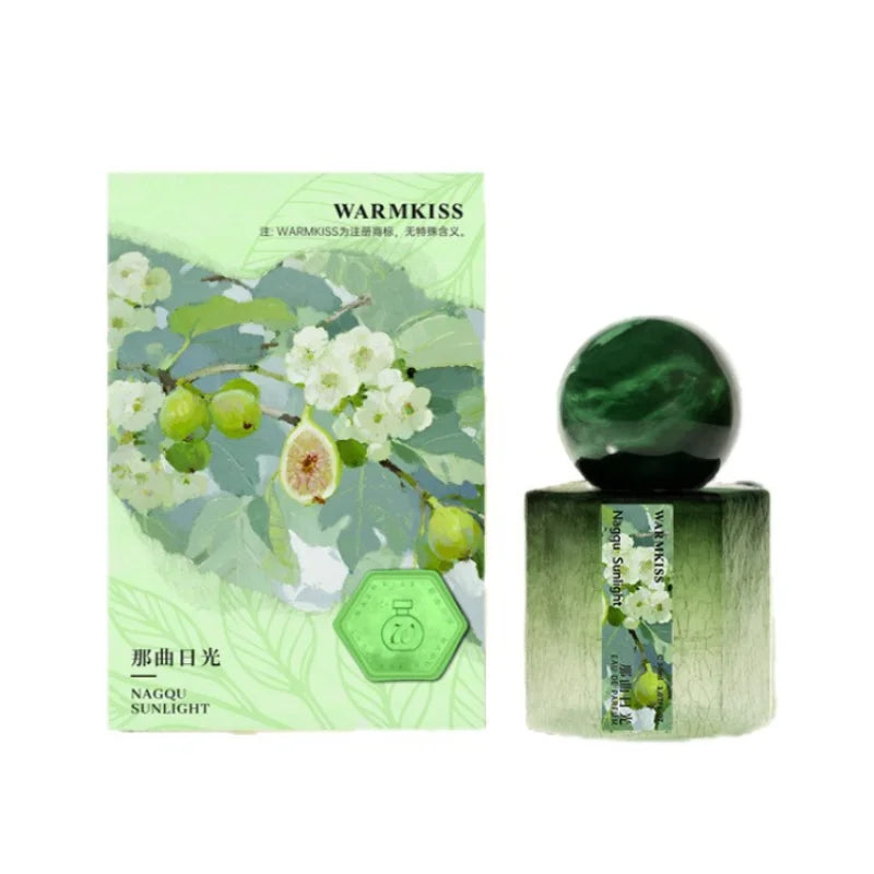 Nagou Sunlight perfume by Silcy Skin with green cap and floral box on Tampa Home & Garden Store
