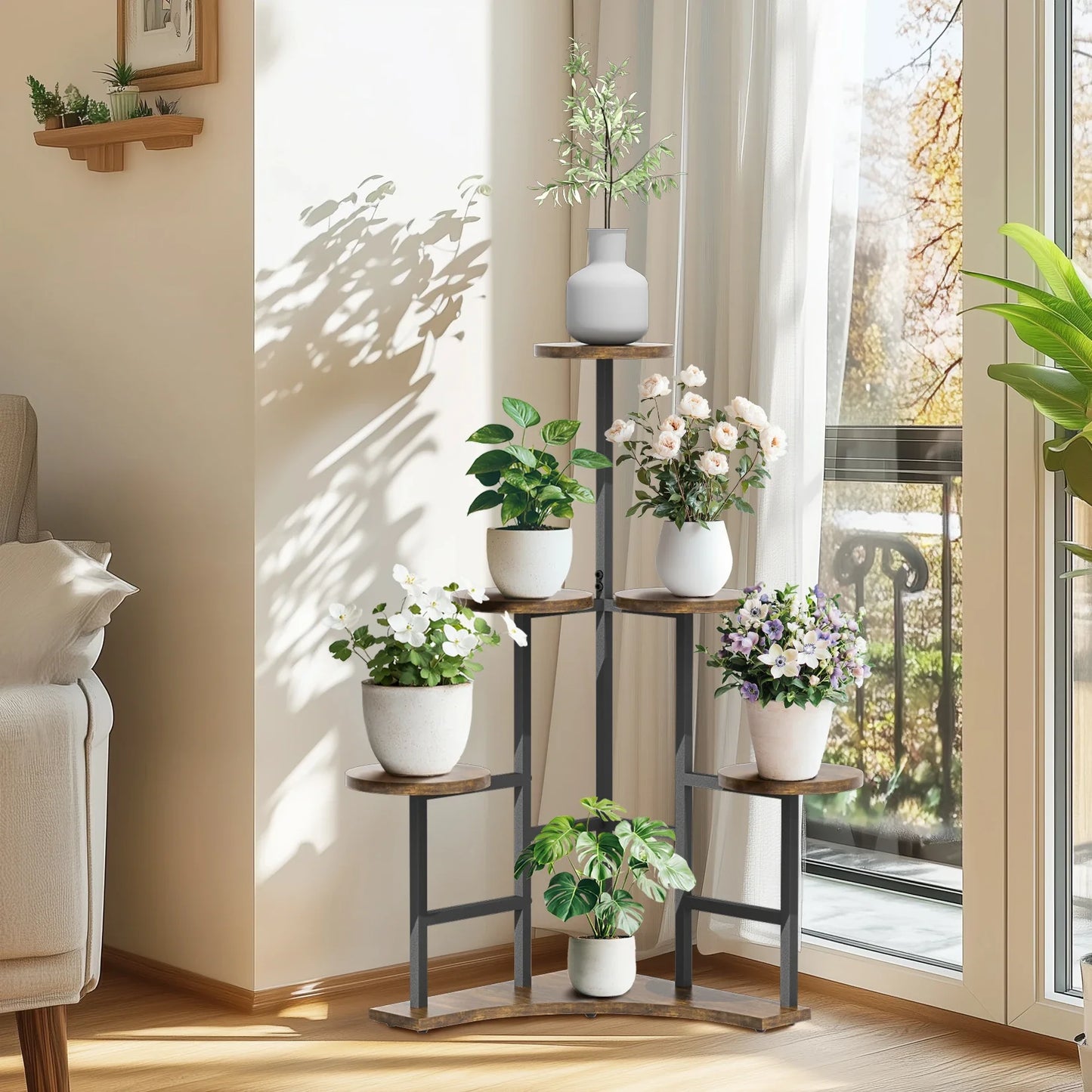 Five Tier Corner Plant Stand and Rack for Balcony
