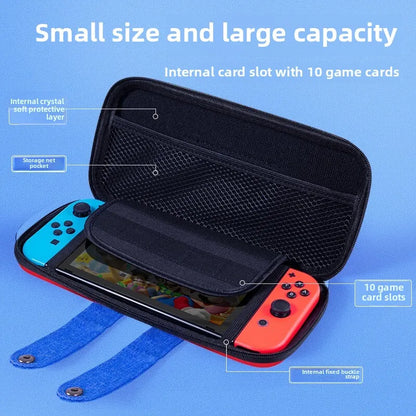Switch OLED storage bag by FLIPSTYLEZLLC, black zip case with 10 game card slots and mesh pocket on Tampa Home & Garden Store