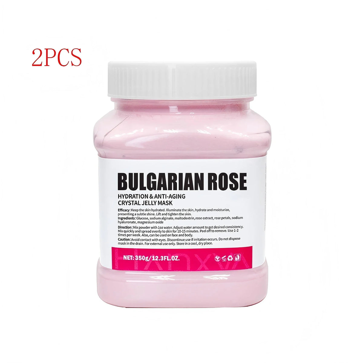 Bulgarian Rose crystal jelly mask by Silcy Skin, hydrating anti-aging facial mask, 2pcs on Tampa Home & Garden Store