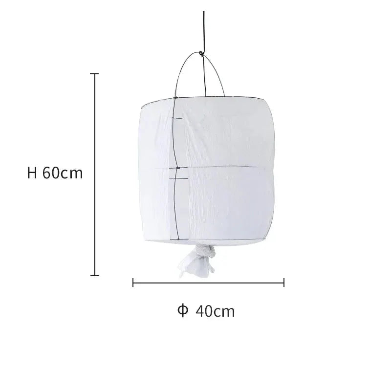 DecorBites Linen Cloth Pendant Light white bohemian chandelier height 60cm on Tampa Home & Garden Store