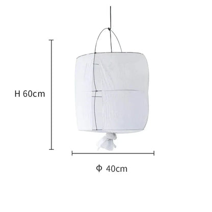 DecorBites Linen Cloth Pendant Light white bohemian chandelier height 60cm on Tampa Home & Garden Store