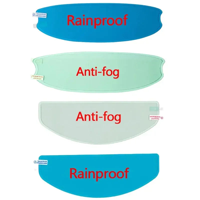 BikerZoneZ rainproof/anti-fog shield set, 4pc: blue rainproof, green anti-fog, clear anti-fog on Tampa Home & Garden Store