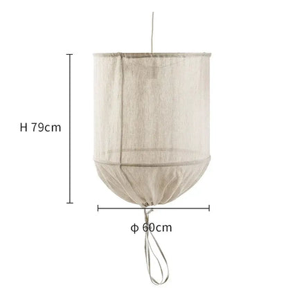 DecorBites™ Linen Cloth Pendant Light natural beige linen shade, 79 cm tall, 60 cm diameter on Tampa Home & Garden Store