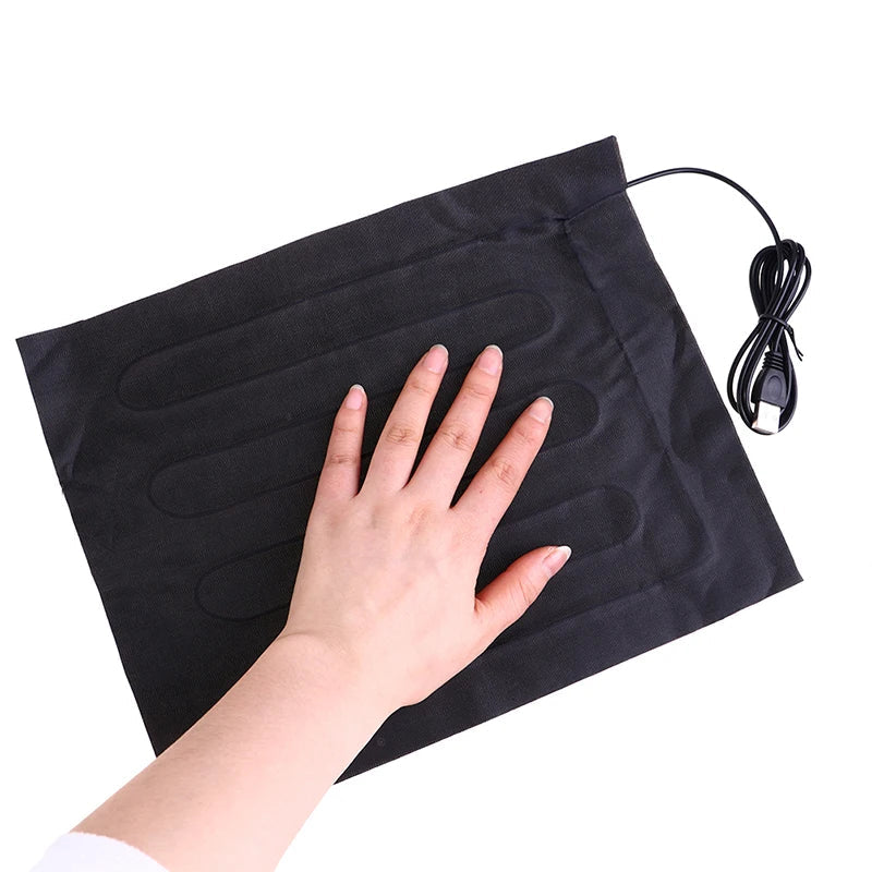 Silcy Skin 5V USB heating pad black fabric warming pad with attached USB cord on Tampa Home & Garden Store