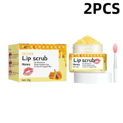 Lip scrub set Silcy Skin EELHOE Honey Lip Scrub jar and box honey-yellow packaging 2 pcs on Tampa Home & Garden Store