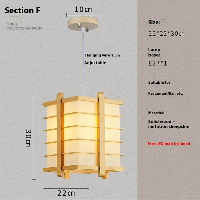 Perfecsy wood pendant light with warm shade, 22x22x30 cm, E27 base, 1.5 m cord, LED included on Tampa Home & Garden Store