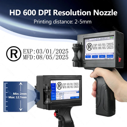 Portable handheld inkjet printer TIJ coding machine with touch screen black, UpTrend Deals on Tampa Home & Garden Store