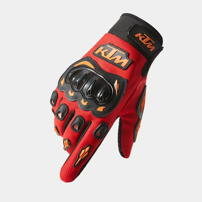 Waterproof & Anti-slip & Anti-fall Gloves red motorcycle gloves with knuckle guard KTM logo on Tampa Home & Garden Store