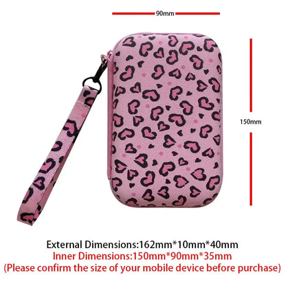 Lanyard storage bag case pink heart pattern for R36S/R36H handheld consoles by FLIPSTYLEZLLC on Tampa Home & Garden Store