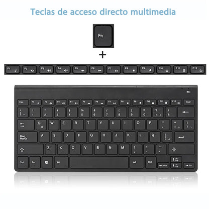 Spanish 78-key wireless gaming keyboard FLIPSTYLEZLLC, black with Fn media keys on Tampa Home & Garden Store