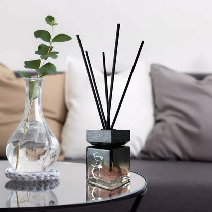 Sacral Chakra Crystal-Enhanced Reed Oil Diffuser, Juniper Zest Scent, 3oz/100ml - Tampa Home & Garden Store