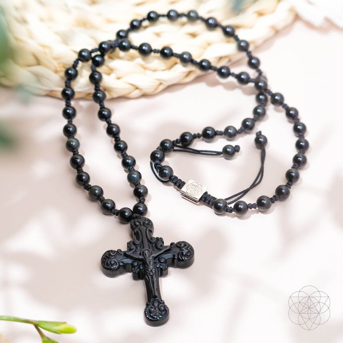 Sacred Armor: Black Obsidian Cross of Faith & Protection - Tampa Home & Garden Store