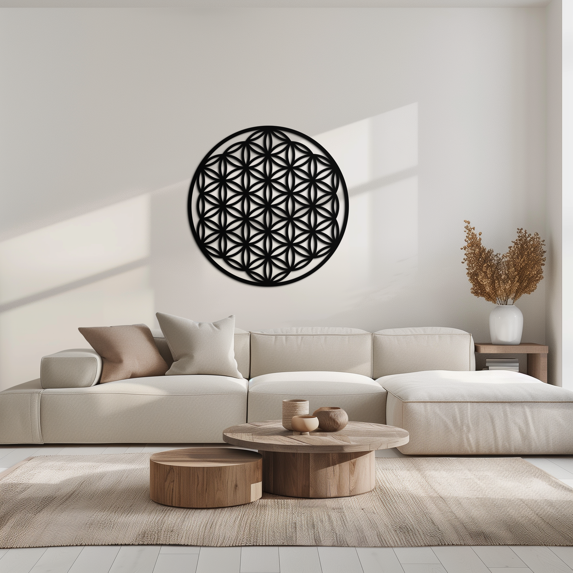 Sacred Geometry Metal Wall Art - Flower of Life Design - KAF158 - Tampa Home & Garden Store
